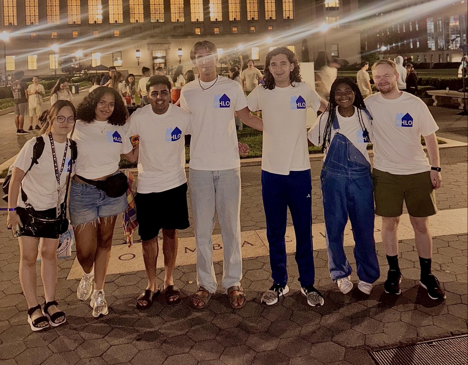 RHLO Board 2024-25. From Left to Right: Ray & Maya (Programming Directors), Love (Co-Advocacy and Policy Director), Tomás (Operations Director), James (Executive Director), Erica Kokor (Engagement Director), Nic Co-Advocacy and Policy Director)