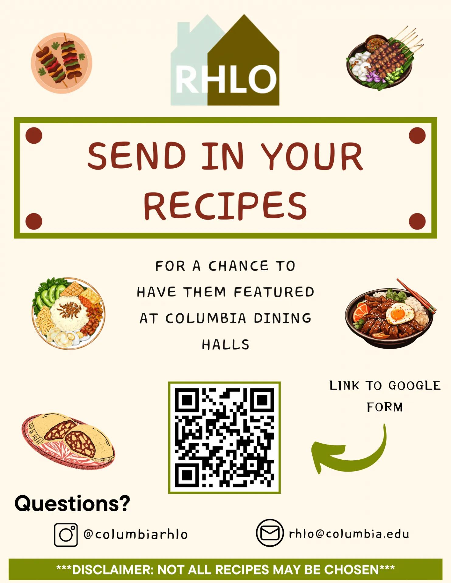 SEND IN YOUR OWN RECIPES!!