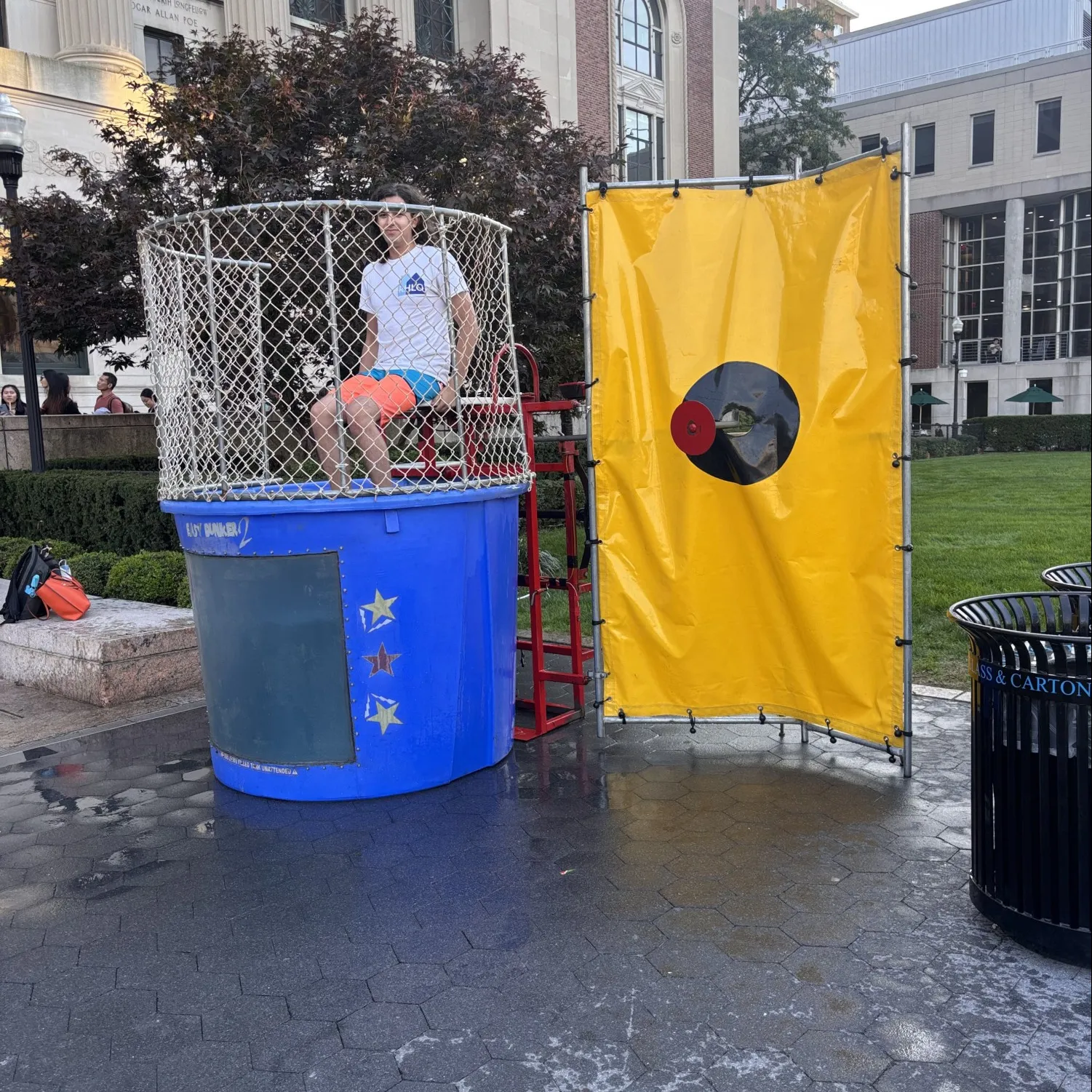 James Coppersmith (pictured) in Dunk Tank